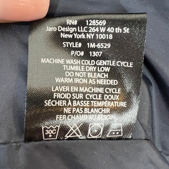 Members Only Women's Tweed Quilted Full Zip Bomber Jacket Navy Blue Sz M Medium - Picture 8 of 9